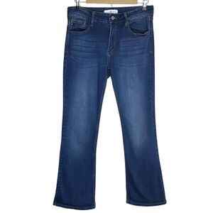 KanCan Jeans Womens 31 Bootcut High Rise Blue Stretch Denim Dark Wash Western
